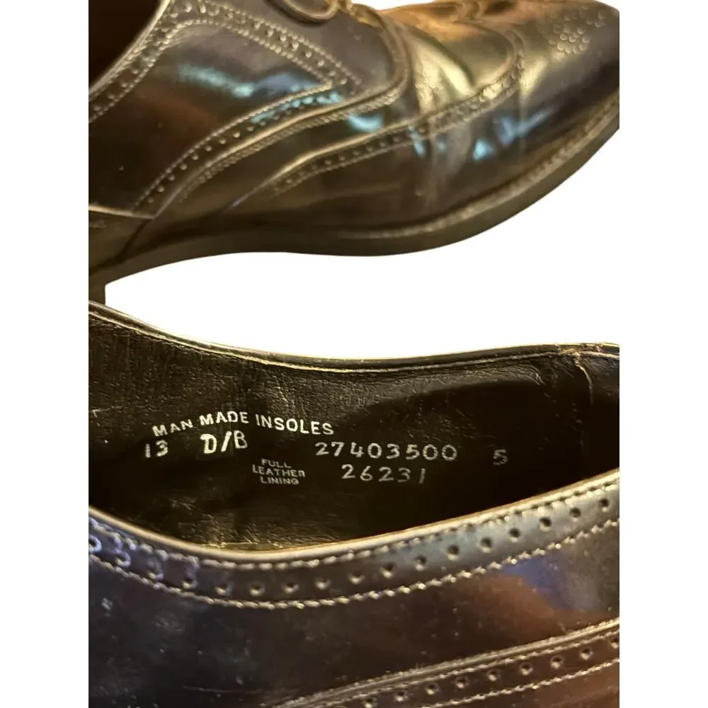 Florsheim Imperial Black Leather Wingtip Oxford Dress Shoes Size 13 D Read